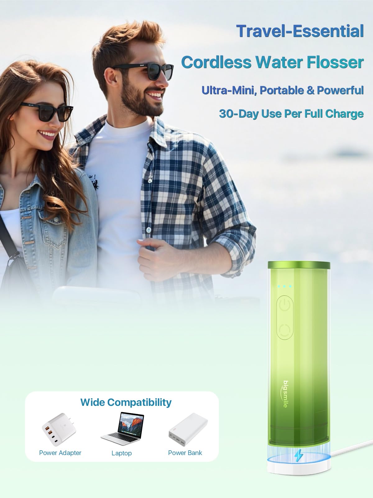Mini Compact Water Flosser Portable Cordless Dental Pick - bigsmile Official Imagery - 7