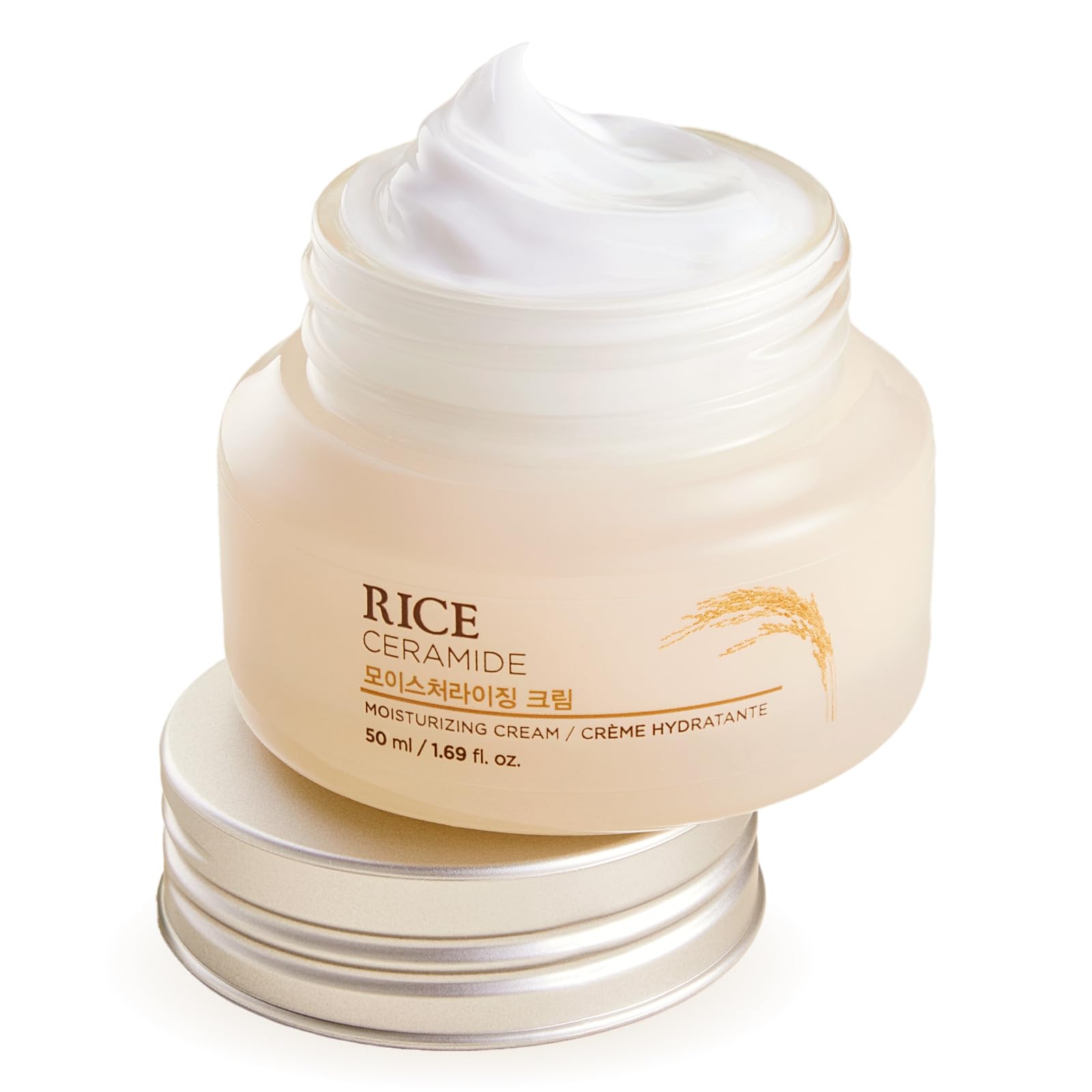THE FACE SHOP Rice Ceramide Moisturizing Cream, Lightweight, - Product Imagery
