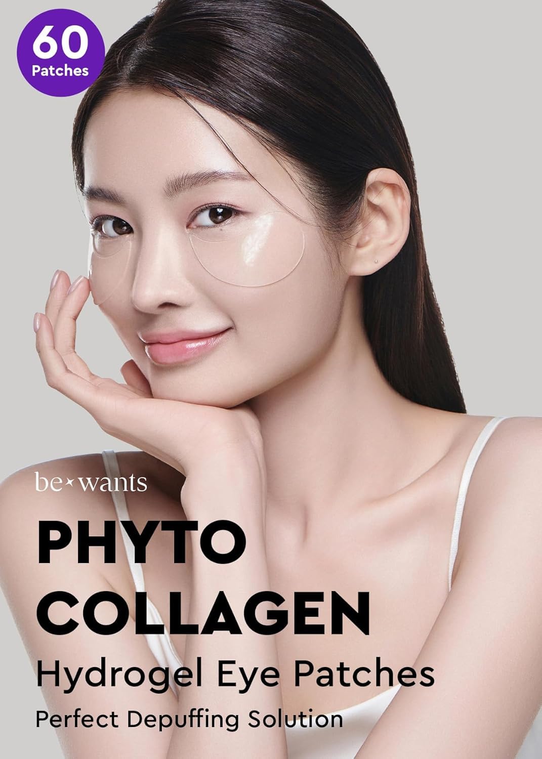 BE+WANTS bewants Under Eye Patches for Puffy Eyes, Korean Under Eye Mask with Vegan Collagen and Hyaluronic Acid, Patche