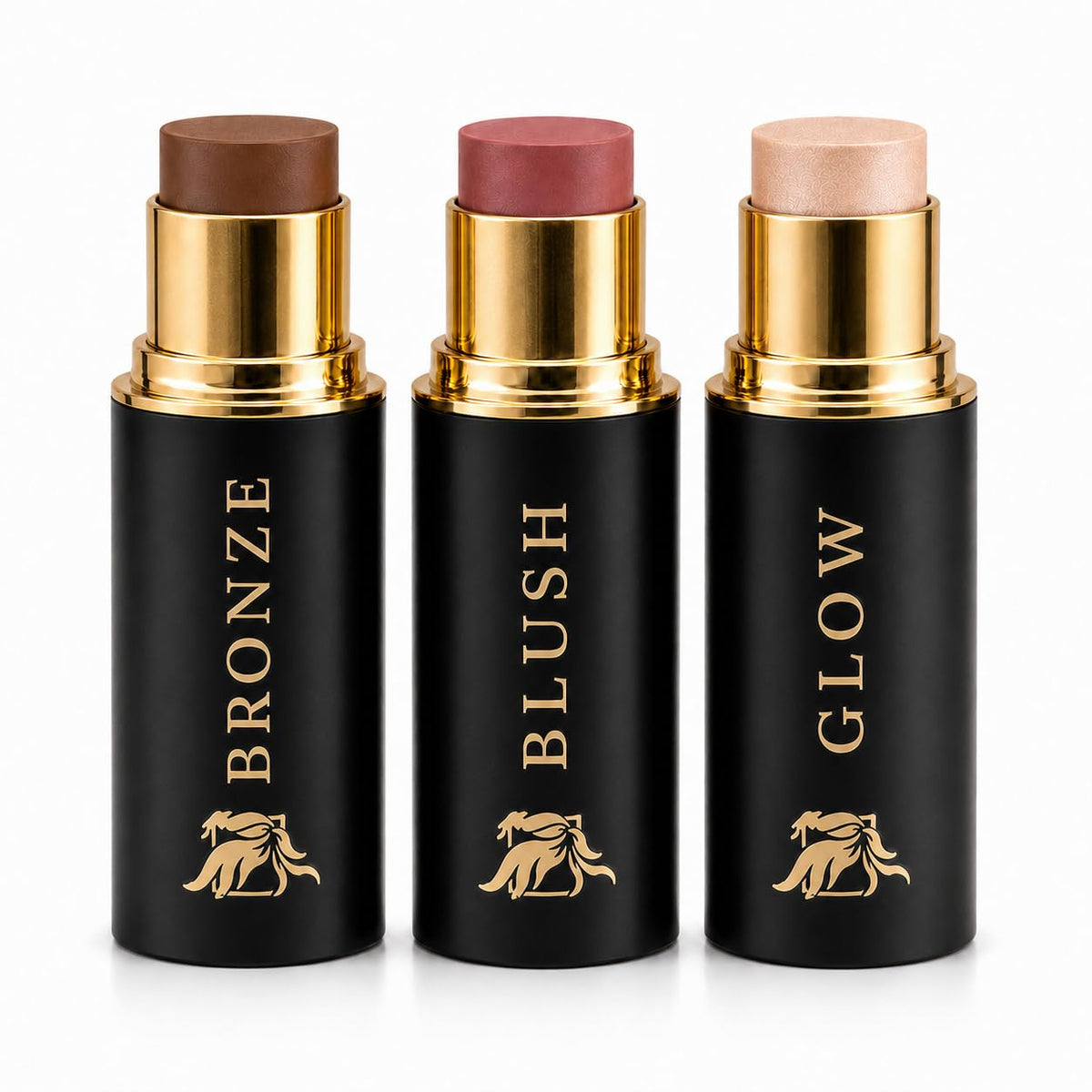 Phoenix Beauty Contour Stick Set, Blush, Bronzer & Highlighter, Enchanted – product photo (Makeup Palettes)