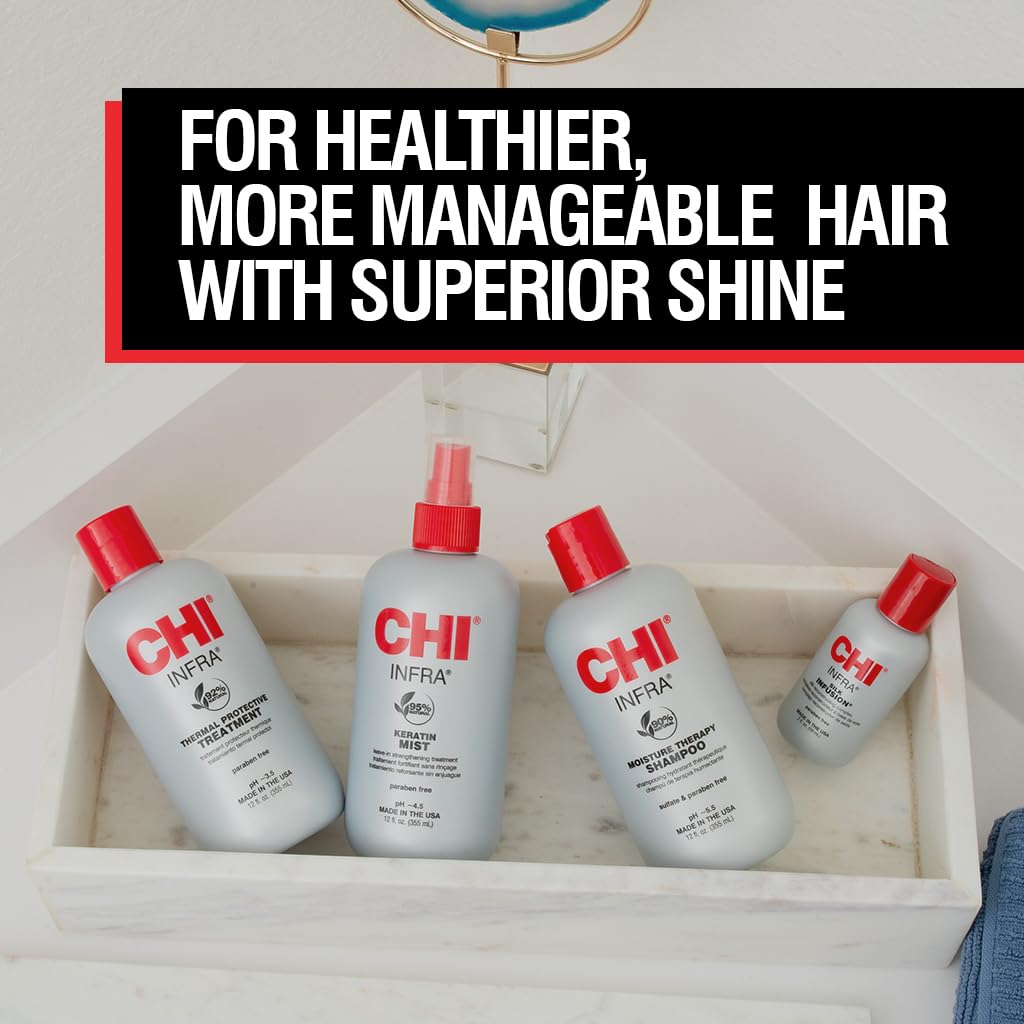 CHI Home Stylist Kit with Infra 4-piece hair care set including hair cleaner and conditioner for healthy hair.