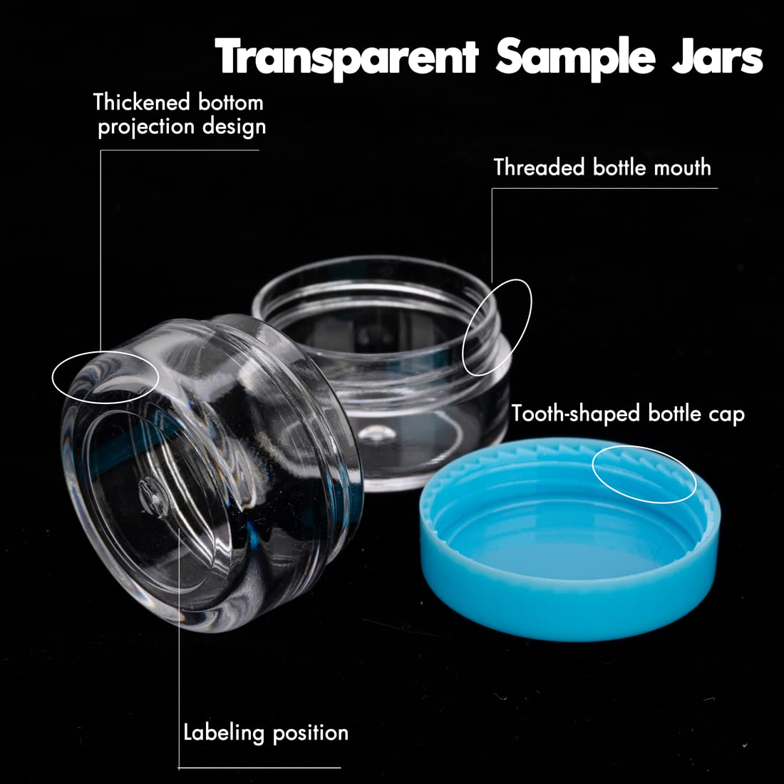 GOLACKY 3 Gram Sample Containers 200 Count Empty Lip Balm Containers with Labels