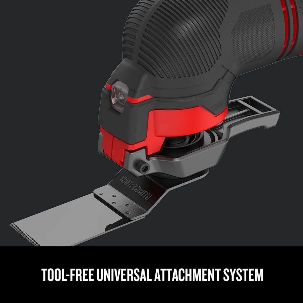 CRAFTSMAN V20* Oscillating Tool Cordless, Tool Only (CMCE500B) – packaging and label