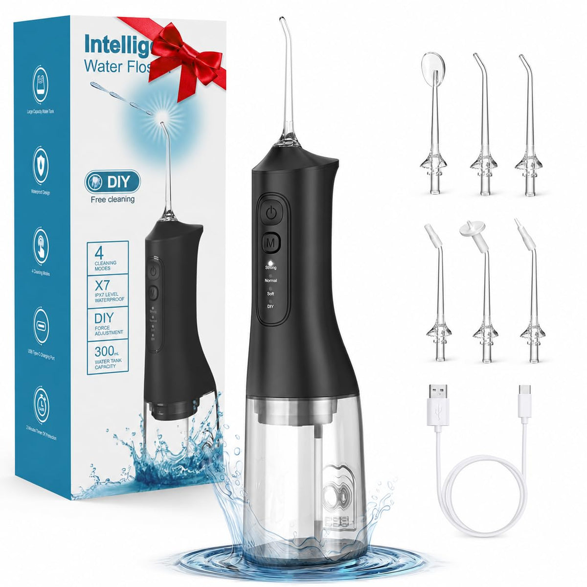 Water Flosser for Teeth Rechargeable Cordless Portable Oral - Cemobene Official Imagery - 1