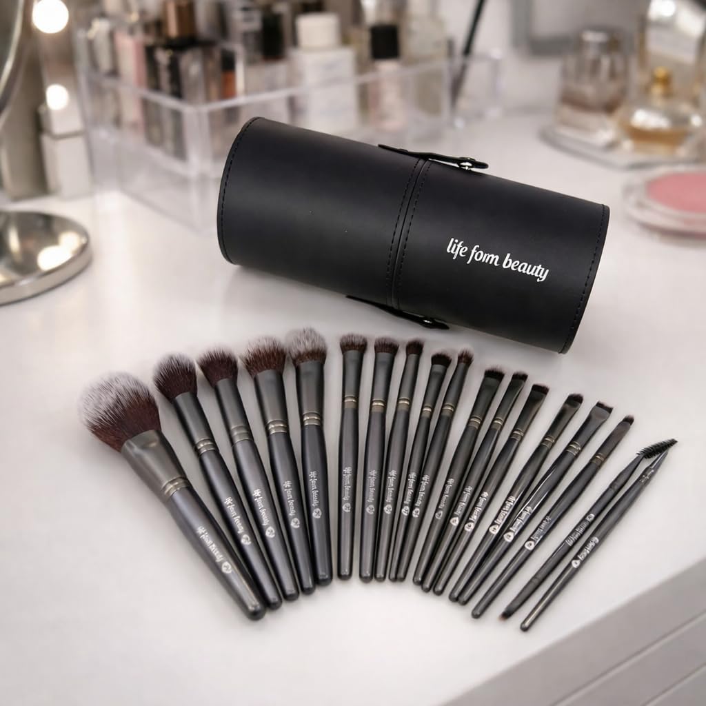 Life Form Beauty Professional Makeup Brushes Kit – back view and specifications