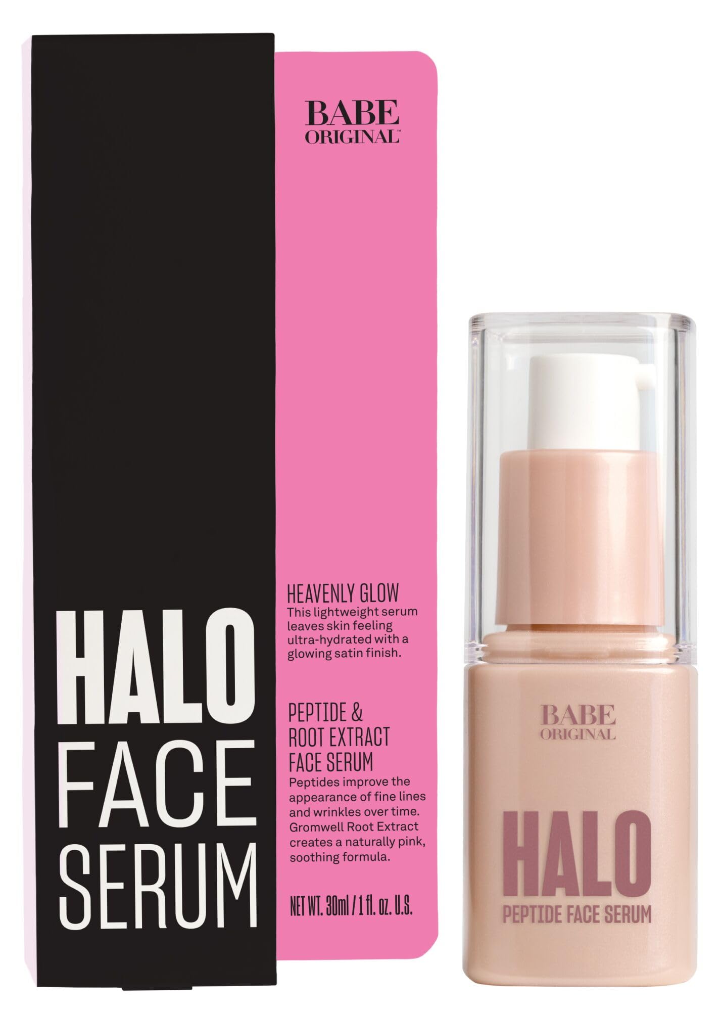 Babe Original Halo Peptide Face Serum for Hydrated, Plump Skin - Product Imagery