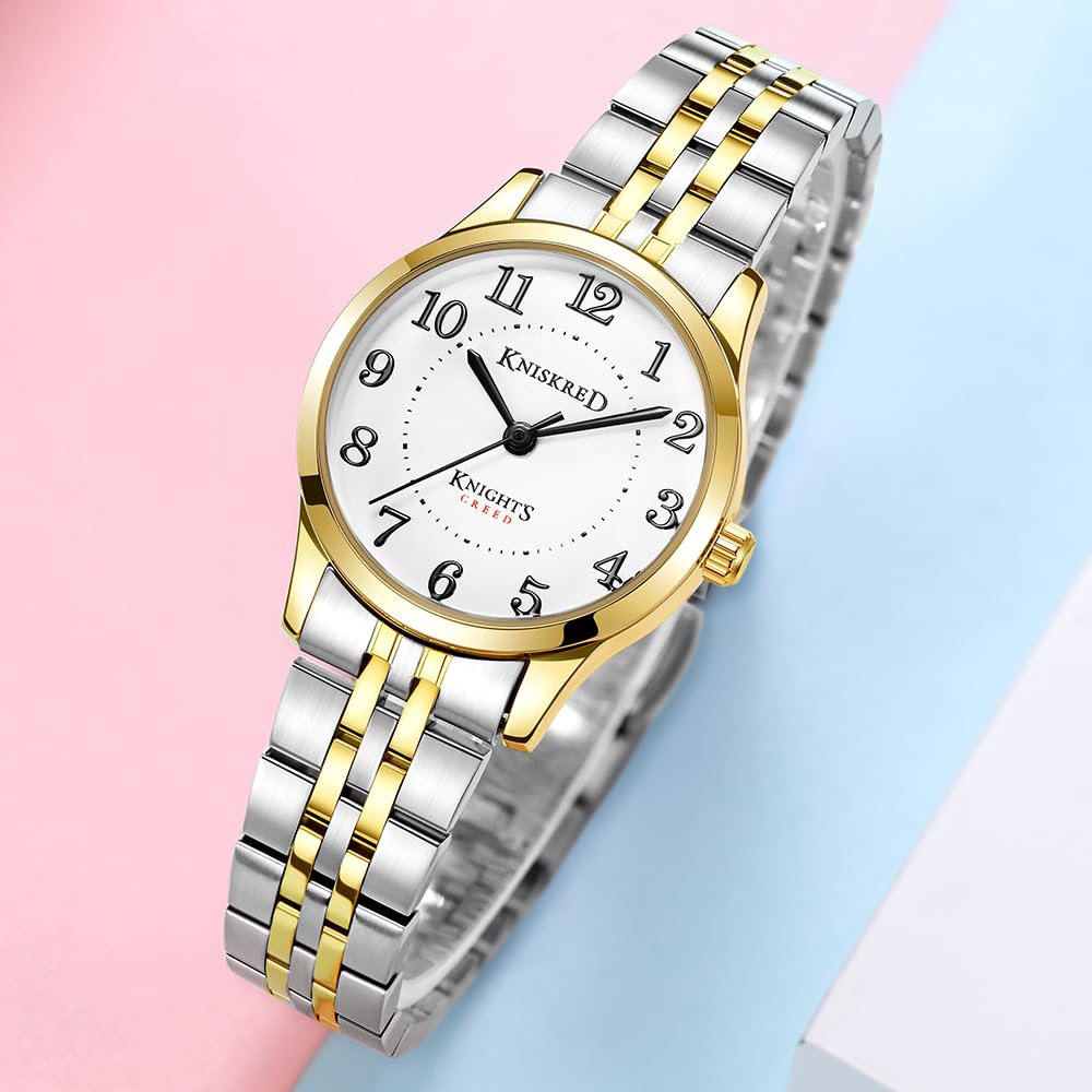KNISKRED Easy Reader Dress Watch for Women – packaging and label