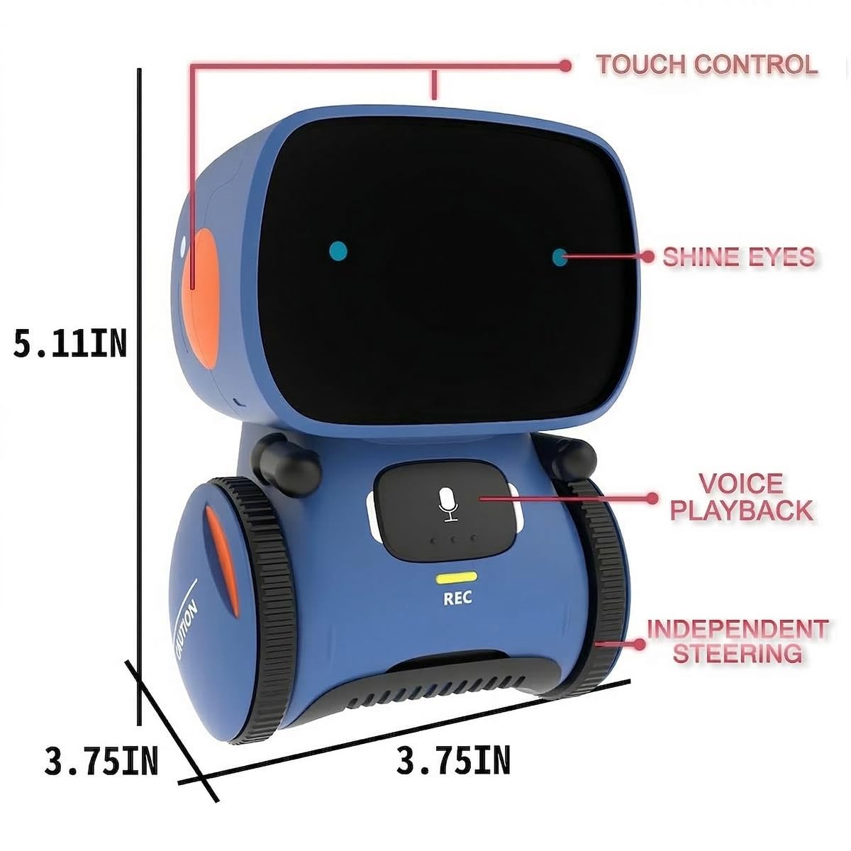 98K Kids Robot Toys for Girls and Boys, Touch and Voice Control Robots – alternate angle