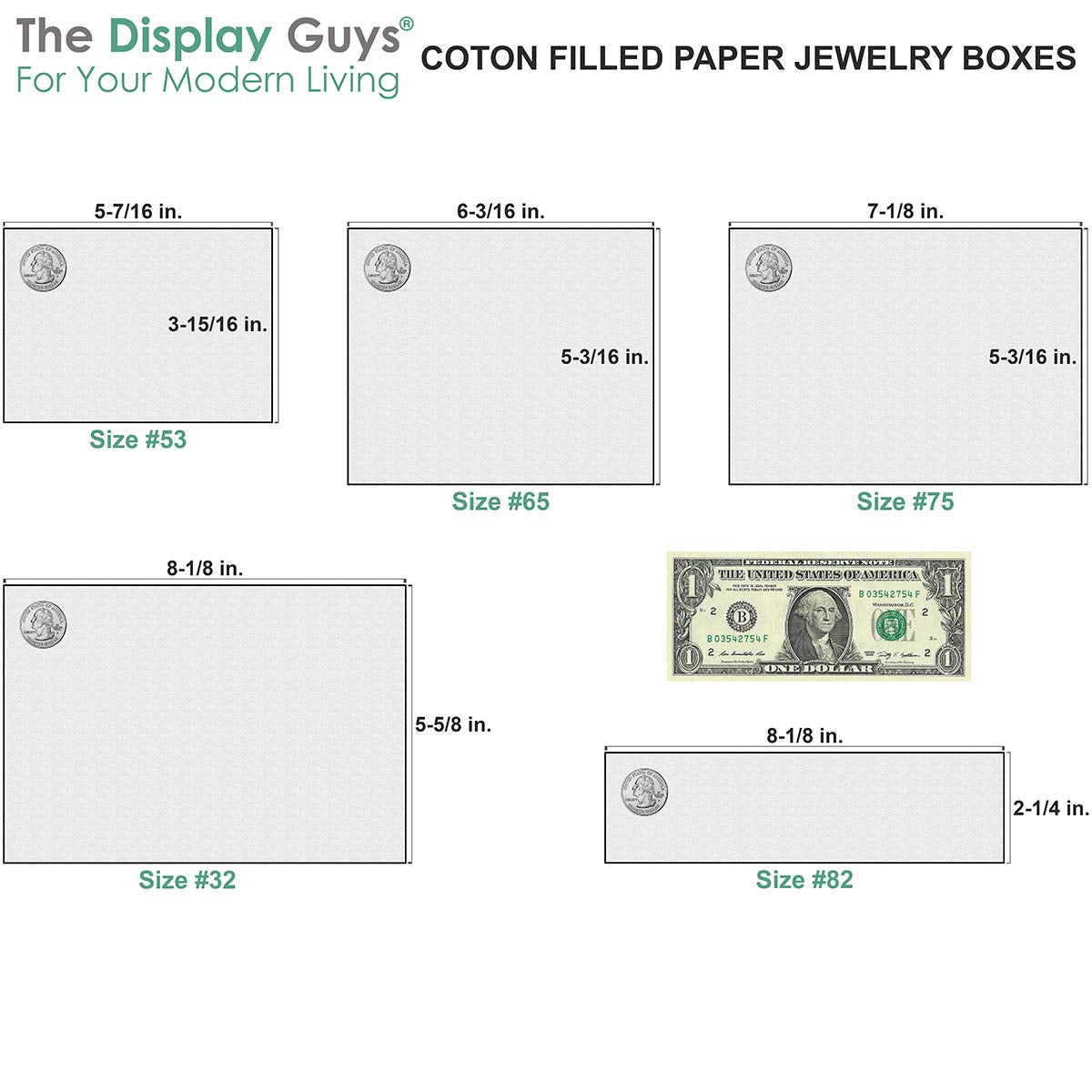 TheDisplayGuys For Your Modern Living TheDisplayGuys 25 Cardboard Gift Jewelry Boxes w/Paddings #34-3.9x3.9x2 – product 