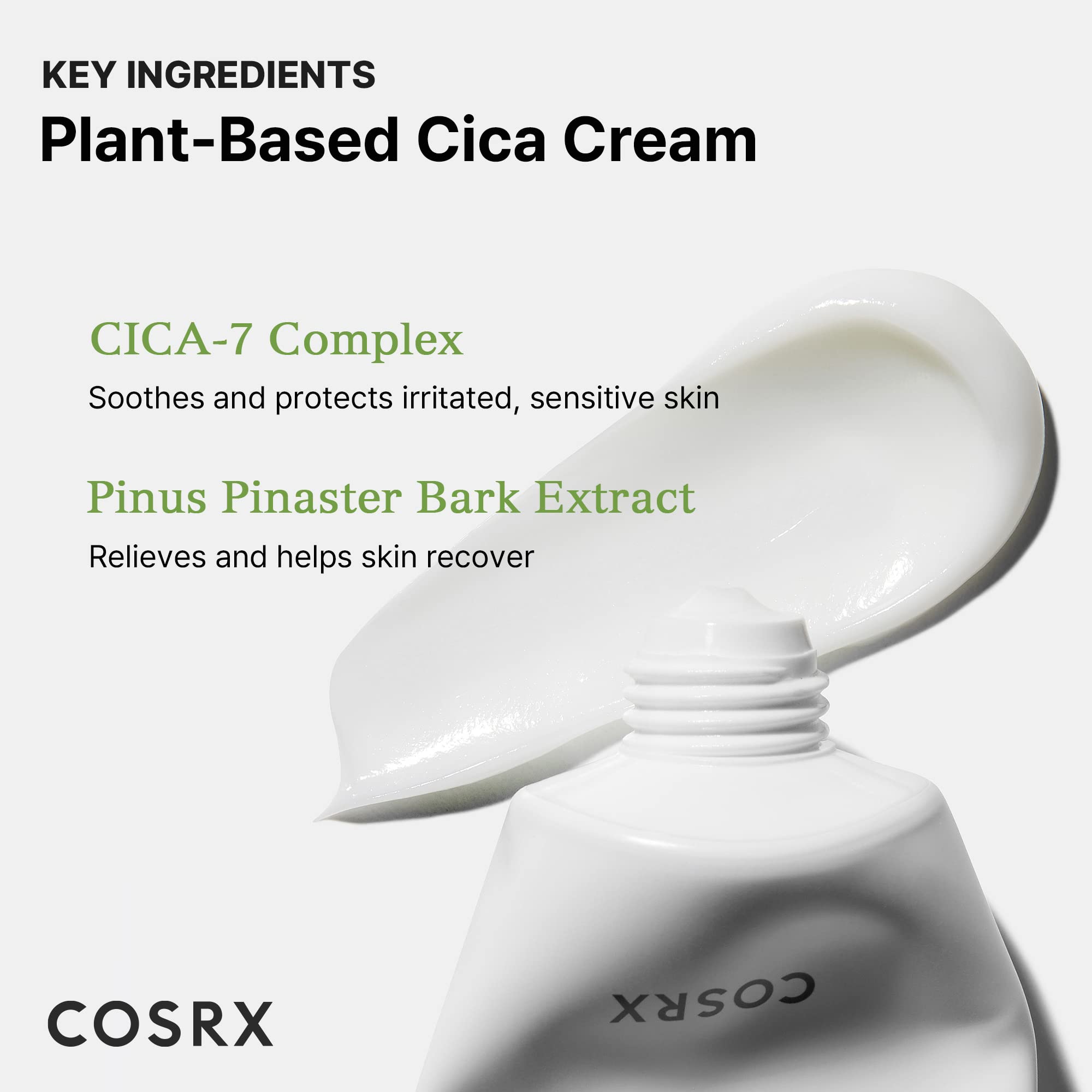 COSRX Pure Fit CICA Moisturizer for acne-prone skin in 1.69oz jar, showing the skincare product with a clean, minimalist design