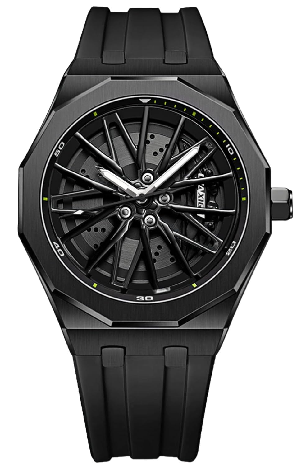 FANMIS Men’s Wheel Rim Quartz Watch Rotating Hub Design 3D Spinning Watch – product photo (Wrist Watches)