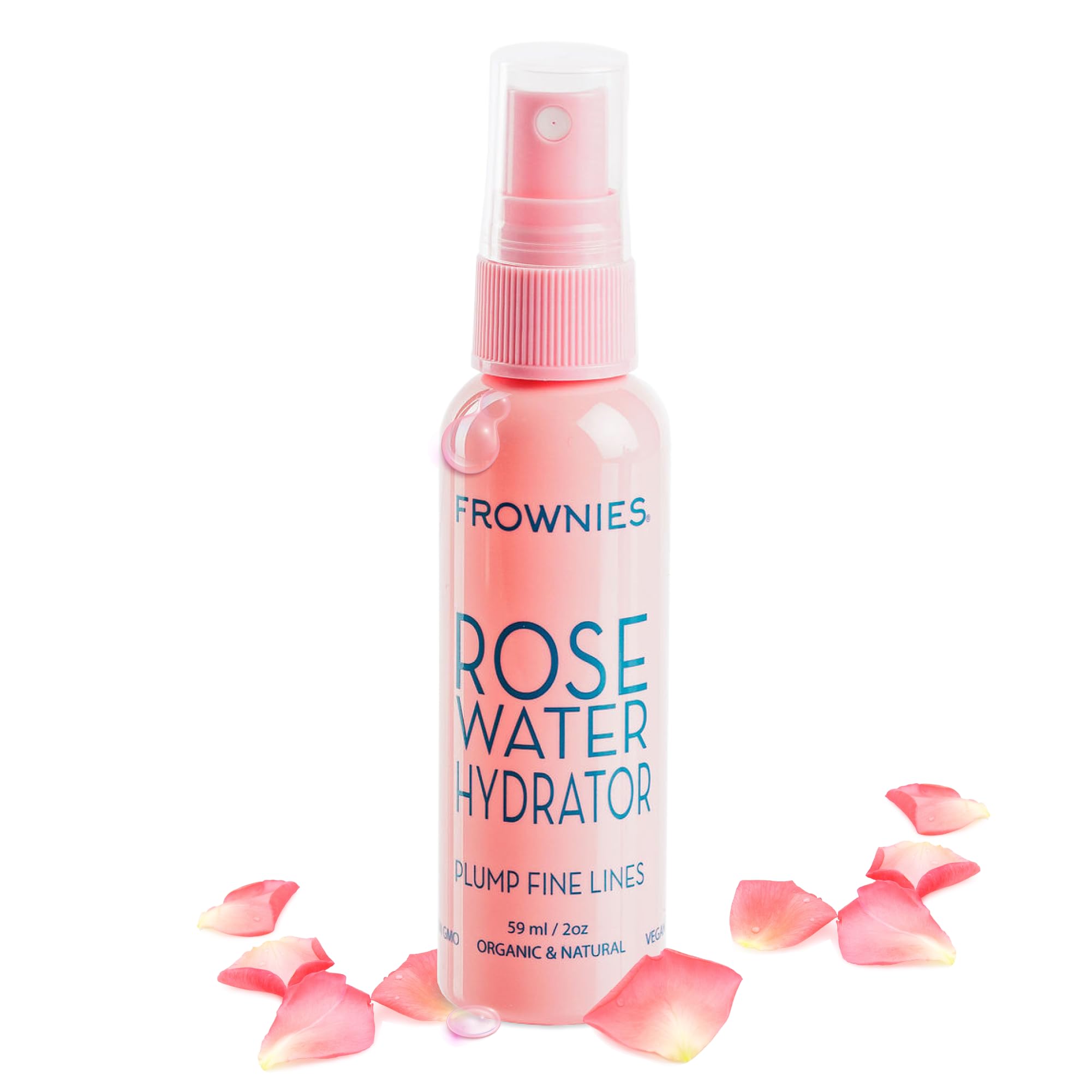 Frownies Rose Water Hydrator Spray, 2 oz - Product Imagery