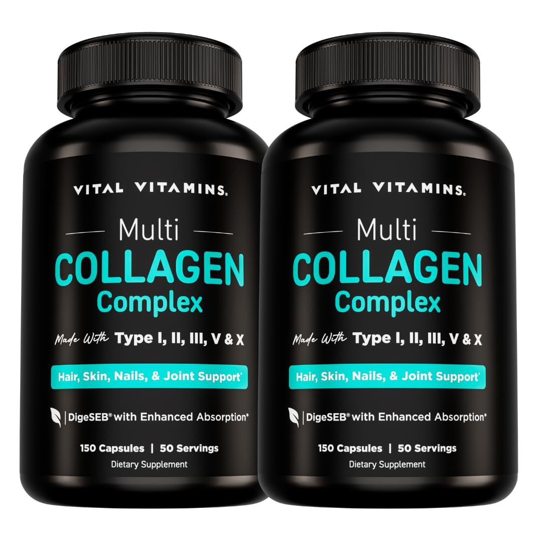 Vital Vitamins Multi Collagen Peptides Complex for Women & Men, 2-Pack