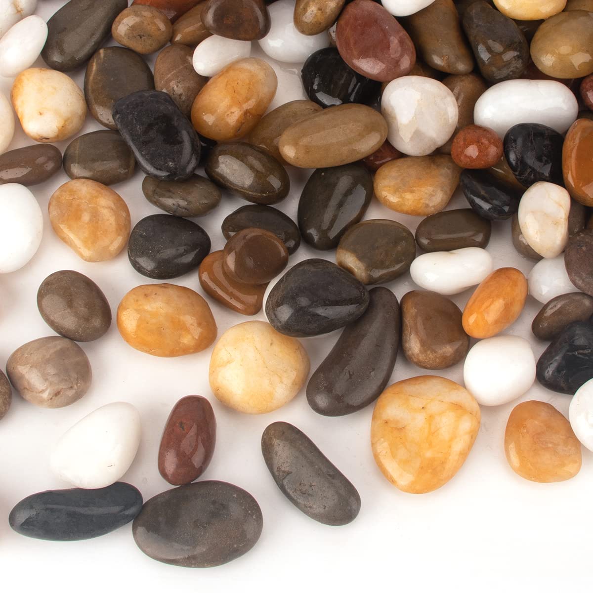 CFKJ [18 Pounds] Aquarium Gravel River Rock, Natural Polished Decorative Gravel,Garden Outdoor Ornamental River Pebbles 