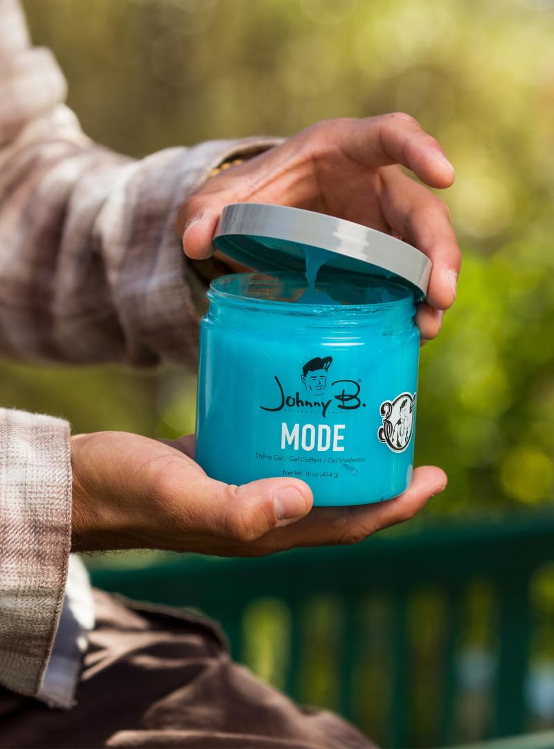 JOHNNY B. Mode Professional Hair Styling Gel, Long Lasting, Alcohol-free, No-flake formula – product photo (Gels)