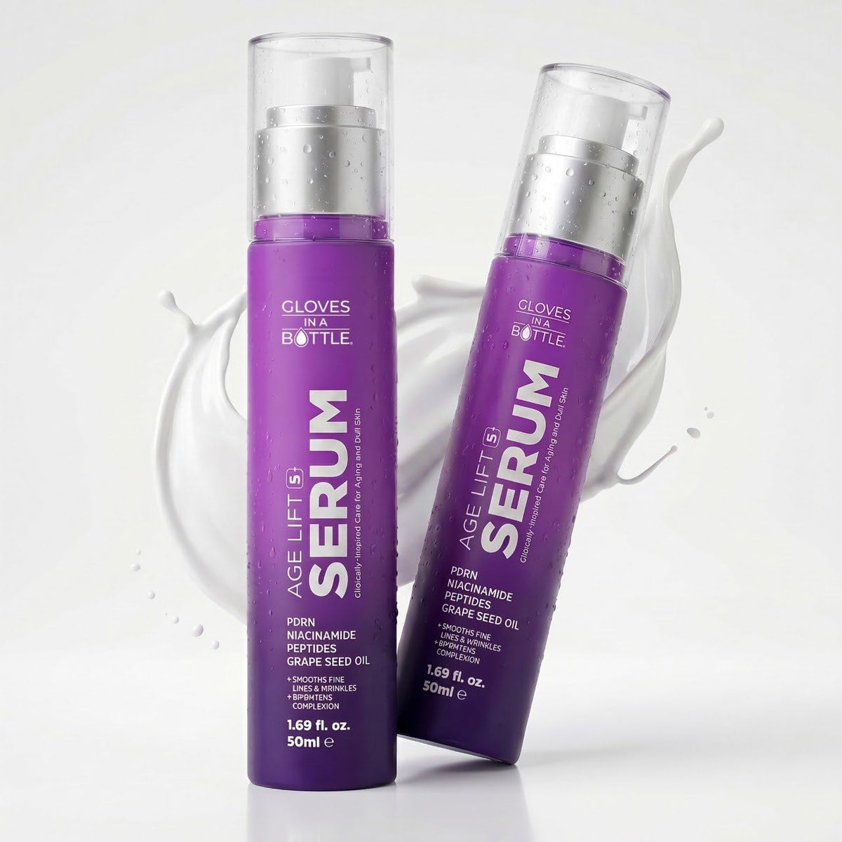 Gloves In A Bottle PDRN Age Lift 5+ Serum with Salmon DNA, Niacinamide & Peptides — Smooths Fine Lines & Wrinkles, Brigh