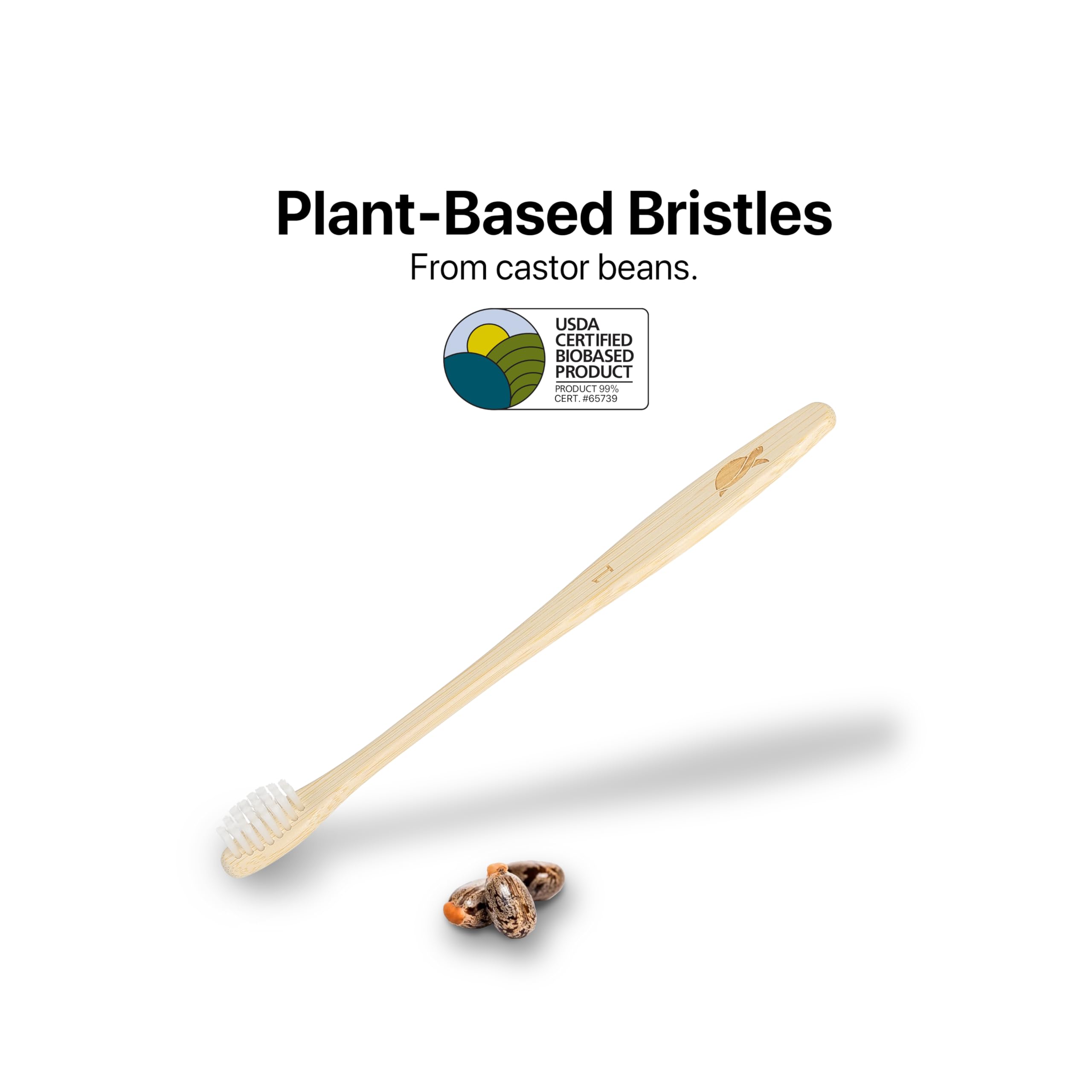 Sea Turtle Plant-Based Bristles, Compact Bamboo Toothbrushes, Soft Natural Toothbrush for Adults (4 Pack)