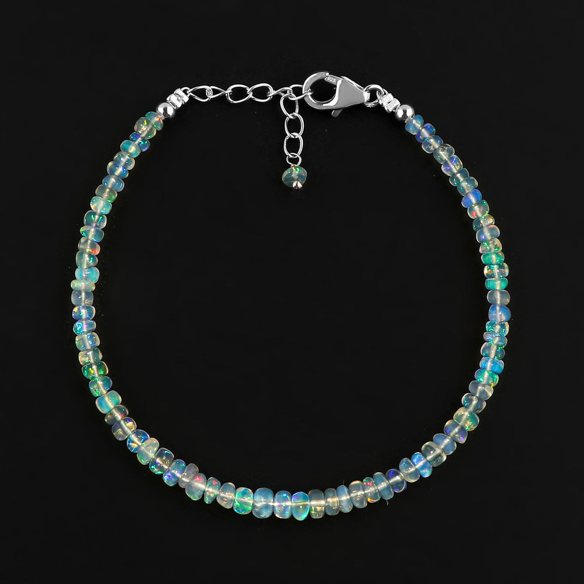 CRYSTALIS Natural Ethiopian Opal Beads Bracelet, High Grade Beaded Crystals, Chakra Healing Gemstone, Gift Giving Women 