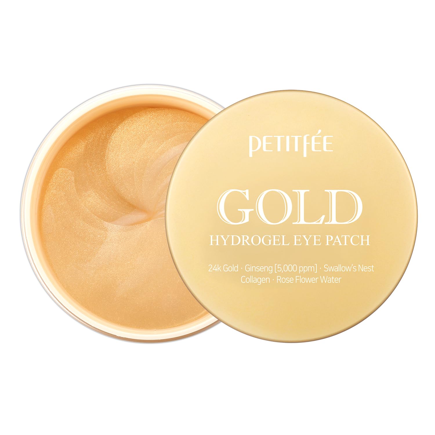 Petitfee Gold Hydrogel Eye Patch 60ea (30pairs) - 24k Gold Eye - Product Imagery