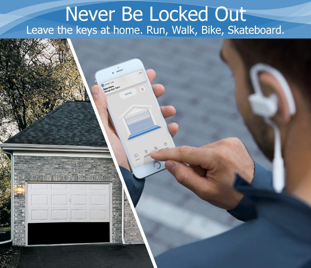 eKyro Smart Garage Door Opener - Universal WiFi Remote Controller Compatible with Alexa, Google Home, iPhone, Siri, Andr
