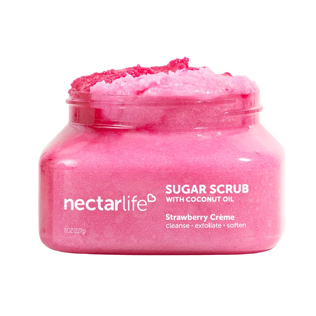 Nectar Bath Treats Sugar Scrub, Exfoliating Body Scrub (16 Ounce, Vanilla) – alternate angle