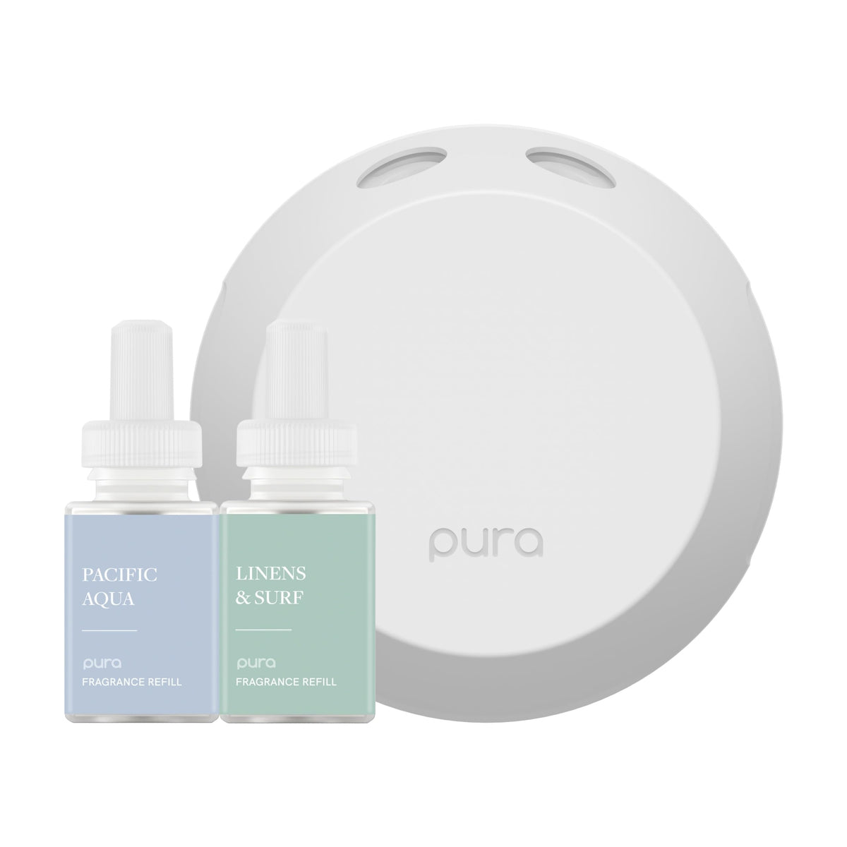 Pura 4 Smart Home Device Starter Set Pacific Aqua and Linens - Pura Official Imagery - 2