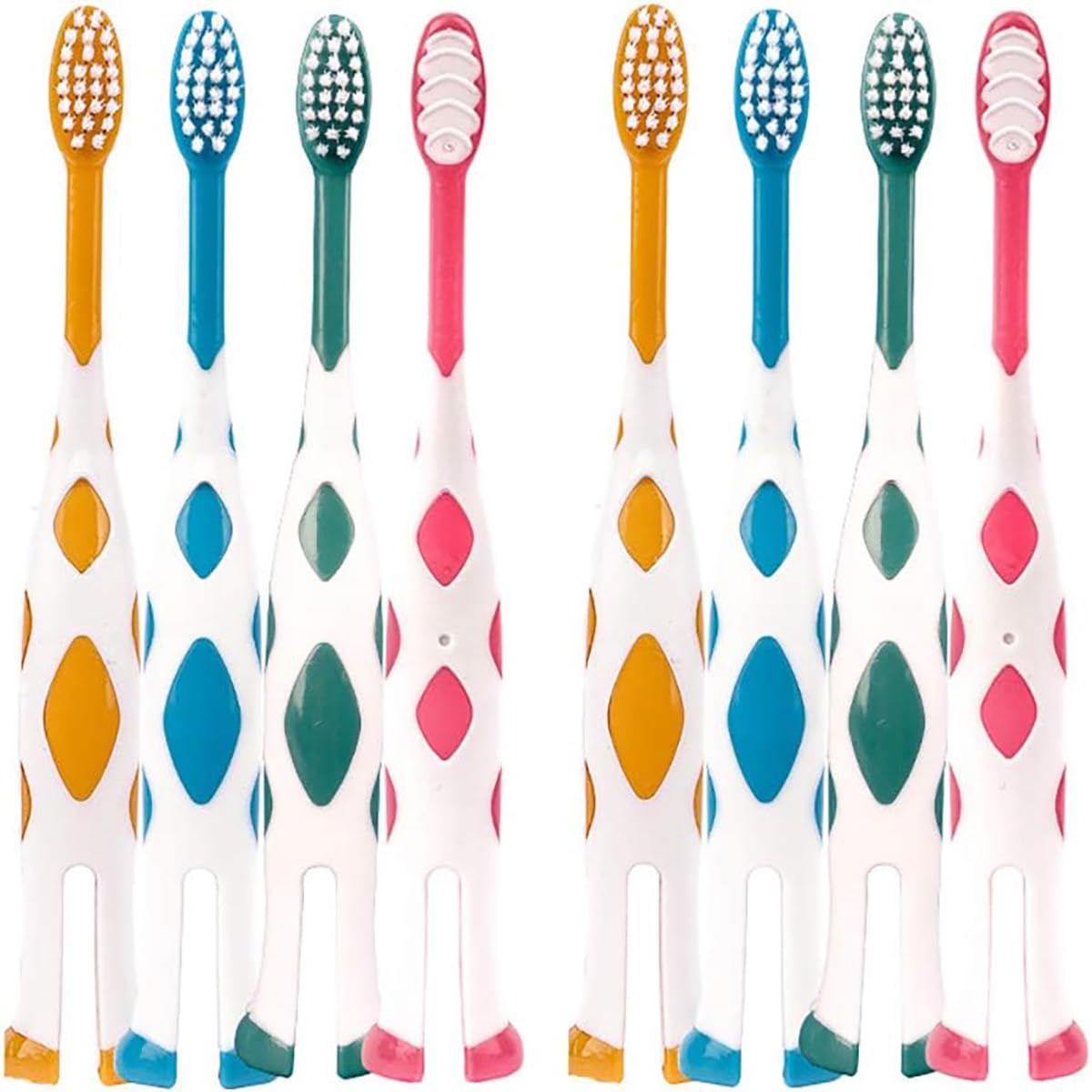 newrichbee 8 Packs Kids Toothbrush,Extra Soft Lovely Deer - Product Imagery