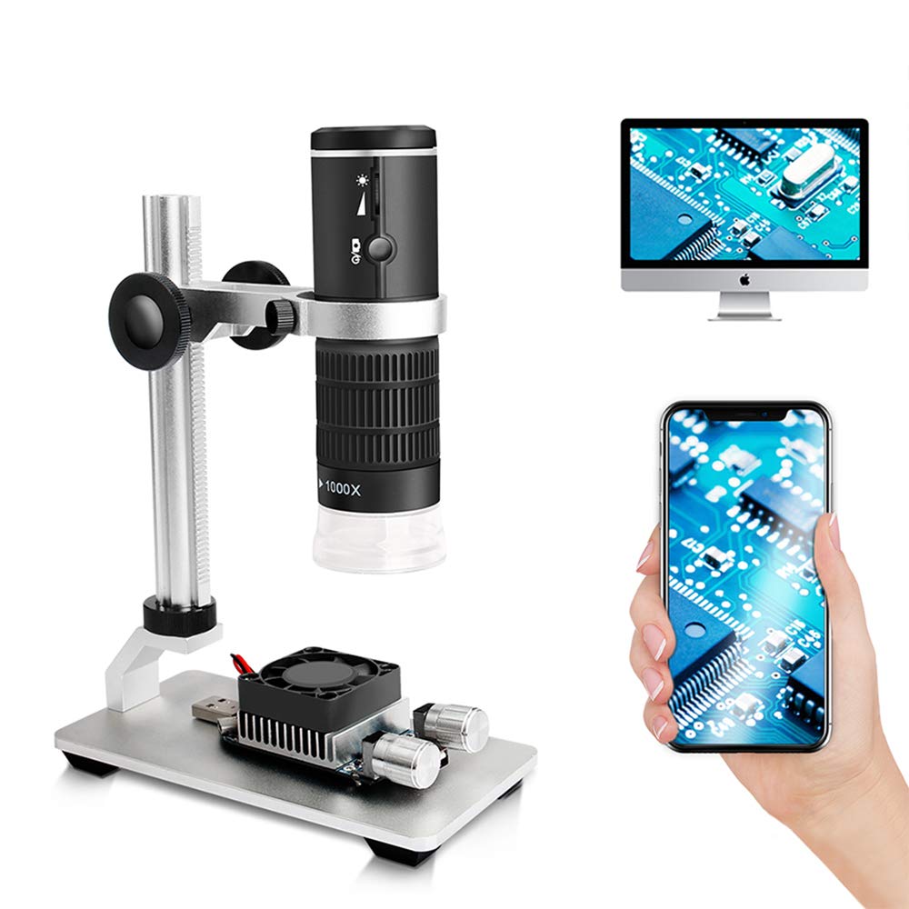 cainda WiFi Digital Microscope for iPhone Android Phone and Mac Windows PC – product photo (USB Microscopes)