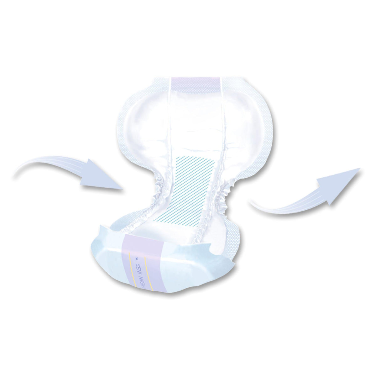 Seni Night Shaped Pads Unisex Heavy Absorbency 27 in 48 ct - Seni Official Imagery - 8