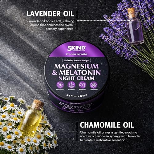 5Kind Melatonin & Magnesium Sleep Cream 3.4 floz Magnesium - Product Imagery