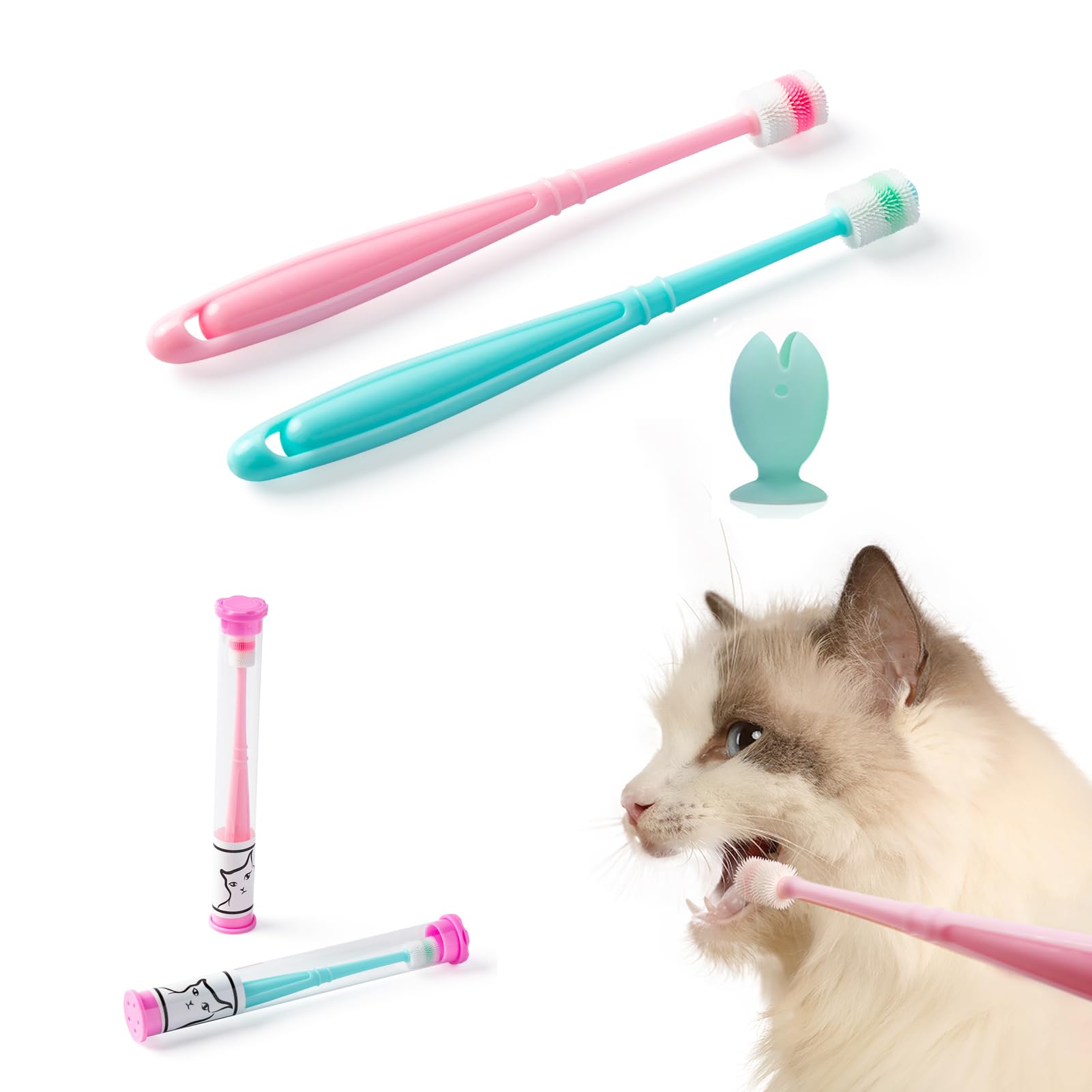 E.M&S.T by Emmeliestella Small Dog & Cat Toothbrush 360° Soft - Product Imagery