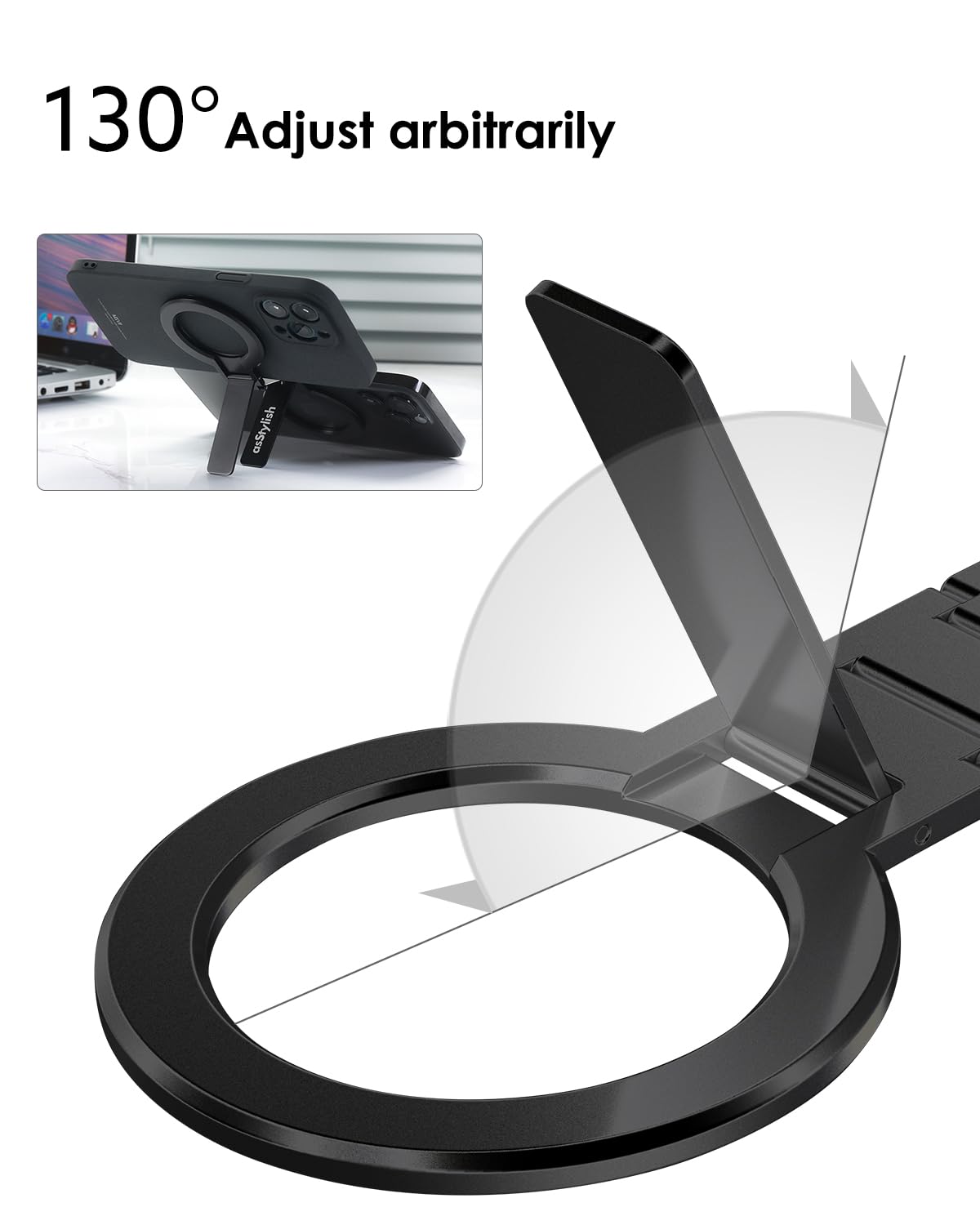 asStylish Twins Carry: Magnetic Dual-Phone Holder for iPhone & Android | Lightweight Solution for Professionals, Travele
