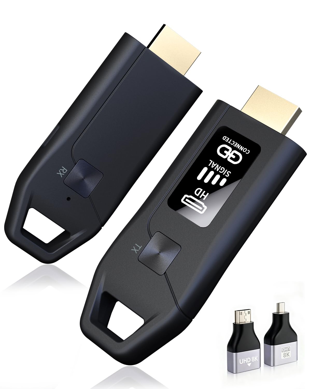 CONNIORA Wireless HDMI Transmitter and Receiver 328FT/100M, LED Display, 4K Decode 1080P@60Hz Ultra HD Video Output, Plu