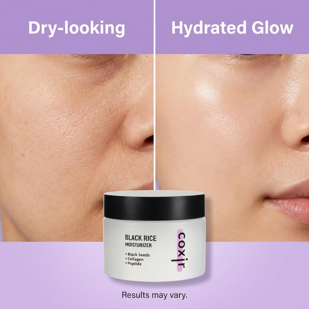 coxir Black Rice Moisturizer Face Cream, Niacinamide, 1.69 fl.oz – full view