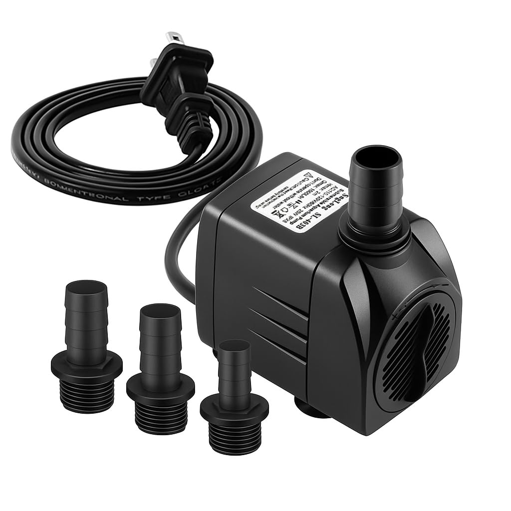 SongLong 400GPH Submersible Water Pump 6.5ft High Lift for Fountains – product photo (Water Pumps)