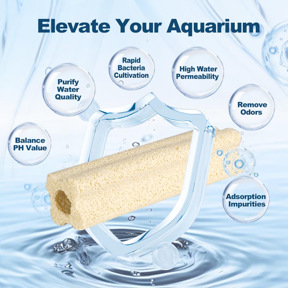 CHOUJIGIA 42PCS 5.83-Inch Long Aquarium Ceramic Bio Filter Media Blocks – close-up detail