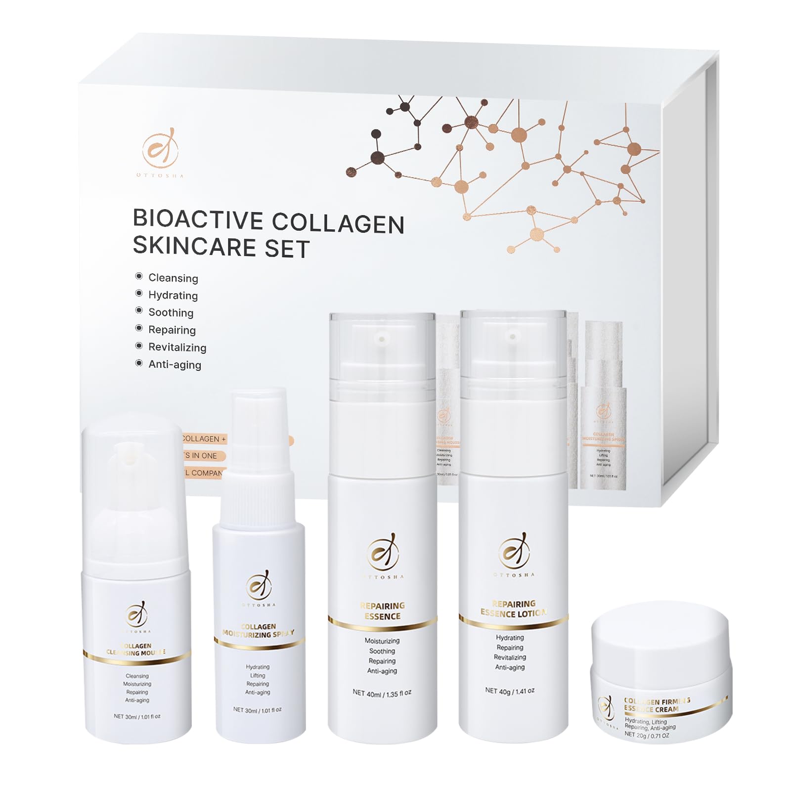 Bioactive Collagen Skin Care Set,Mini Travel Size Gift Set ,All - Product Imagery