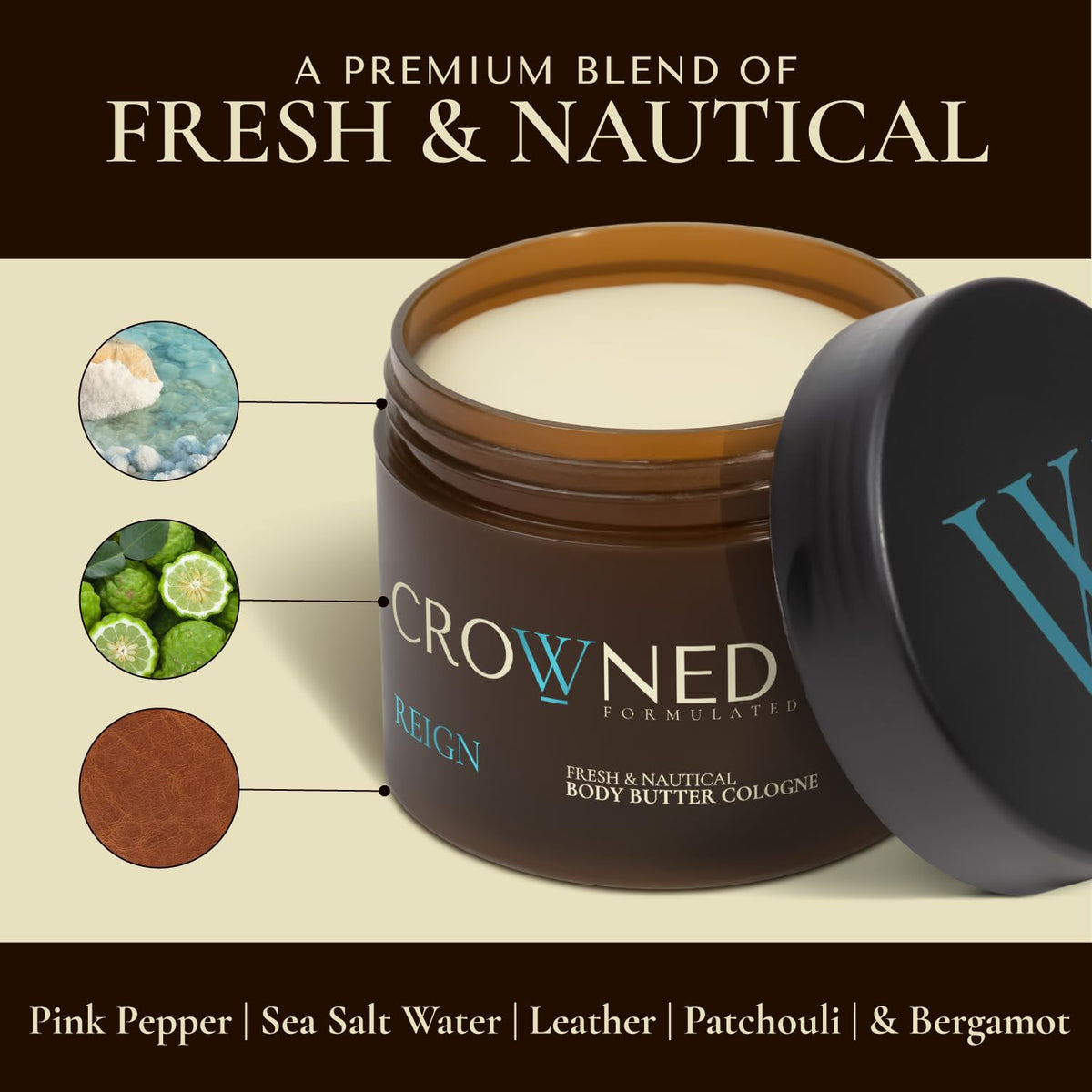 Crowned Skin Body Butter Body Oil Reign Essentials Fresh - Crowned Skin Official Imagery - 7