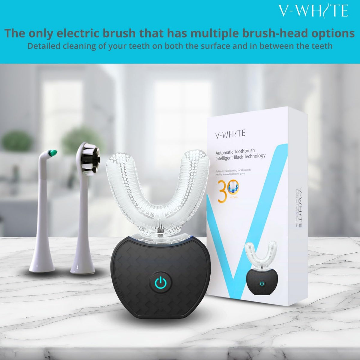 V WHITE Ultrasonic U Shaped Auto Brush for Adults - V-WHITE Official Imagery - 6