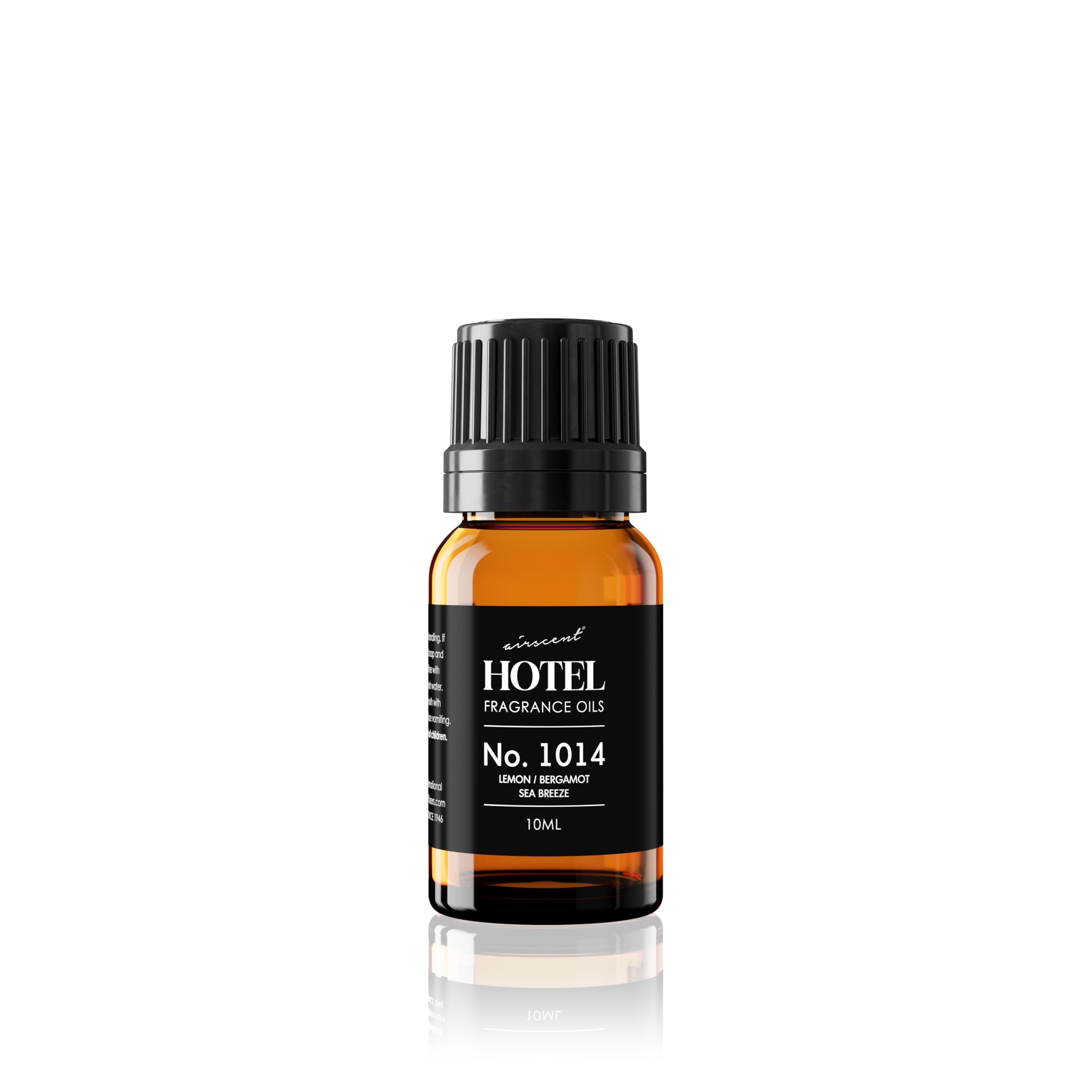 Air-Scent Hotel Diffuser Oil No. 1014, 10 mL essential oil bottle for diffuser aromatherapy, with a clear glass container and label.