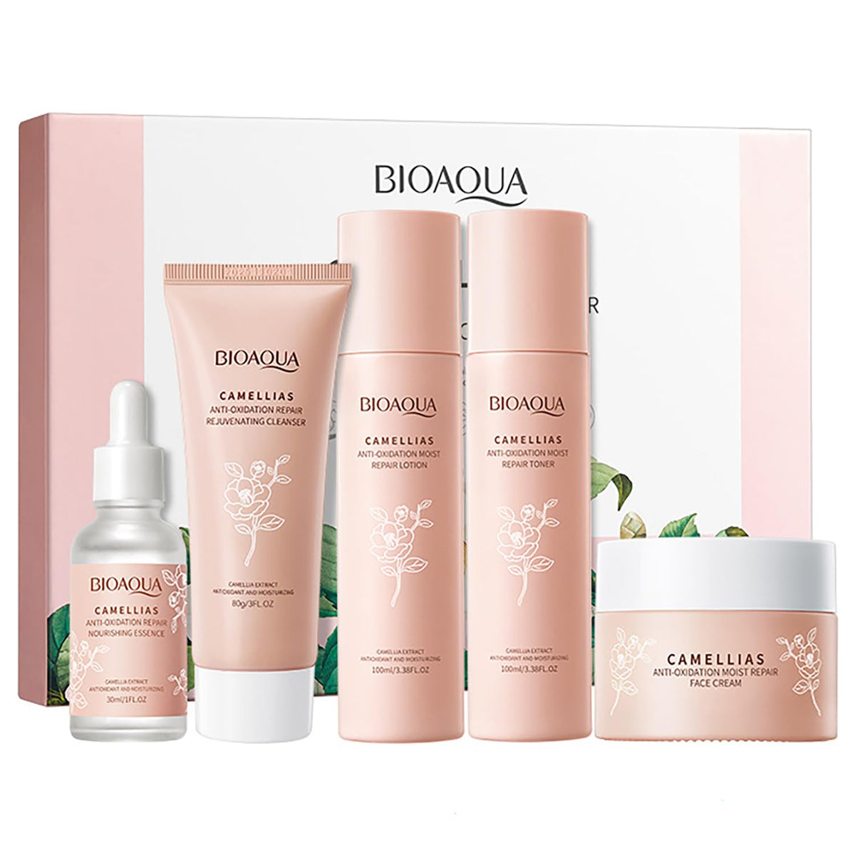 BIOAQUA Camellia Anti Oxidation Skin Care Set 5pcs Gift Box - BIOAQUA Official Imagery - 2