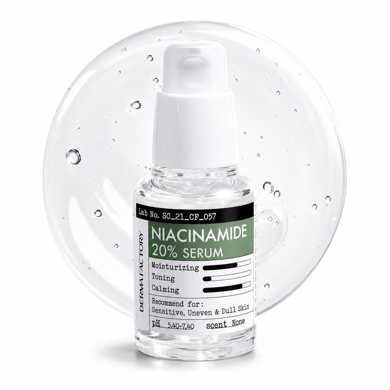 DERMA FACTORY Niacinamide 20% Face Serum for Oily Skin, Pore Care - Product Imagery