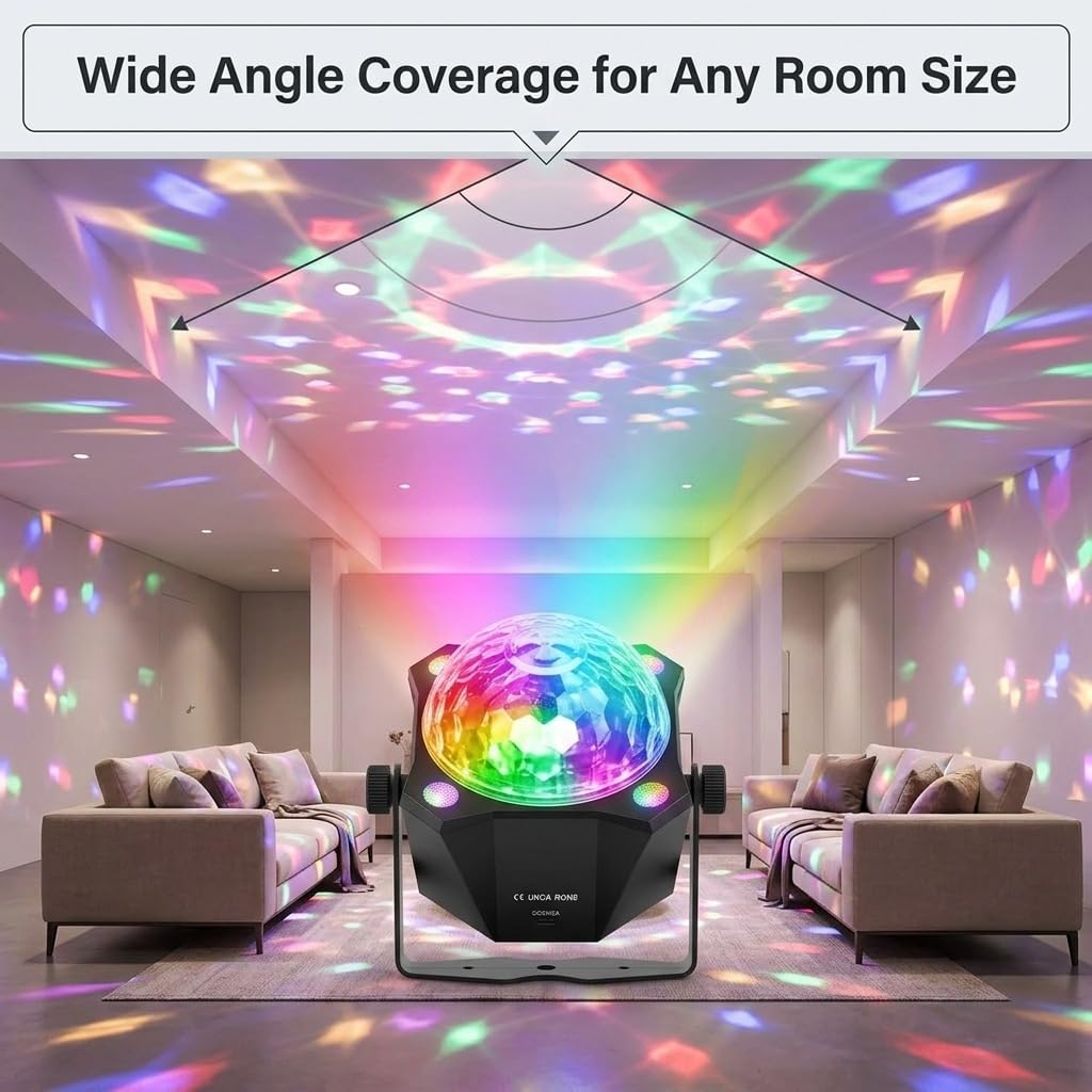 XINGCHAOMING Party Lights Disco Ball Light, LED 6 Color – full view