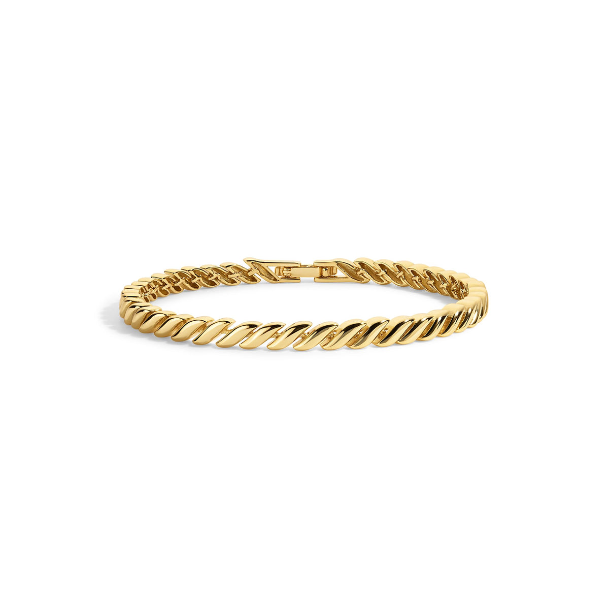 Electric Picks Madden Bracelet, Gold Plated Cable Chain Bracelet for Women – product photo (Wrap)