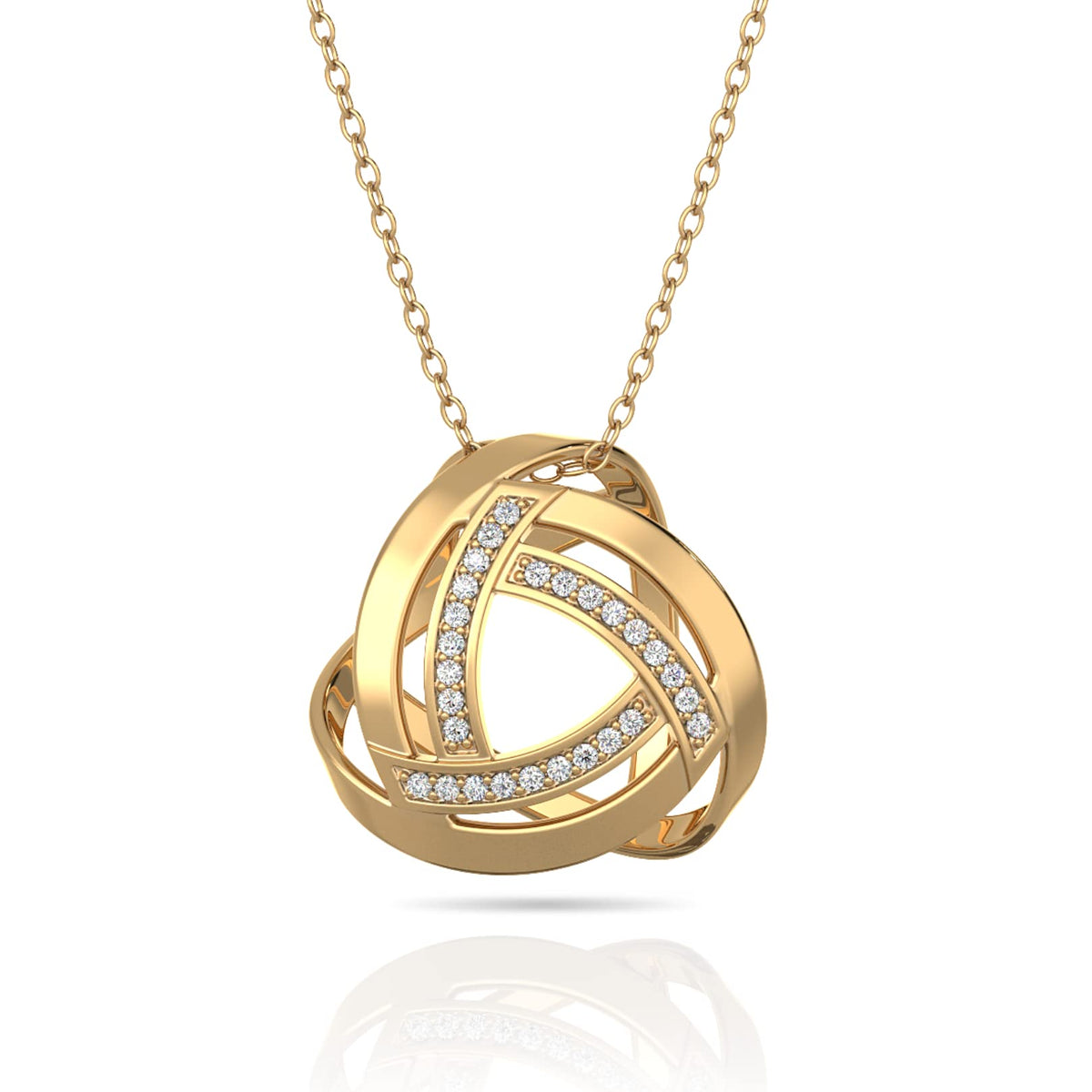Verozi 925 Sterling Silver Princess Swirl Necklaces for Women, Infinity, Love Knot, Cubic Zirconia AAAAA Pendant Necklac