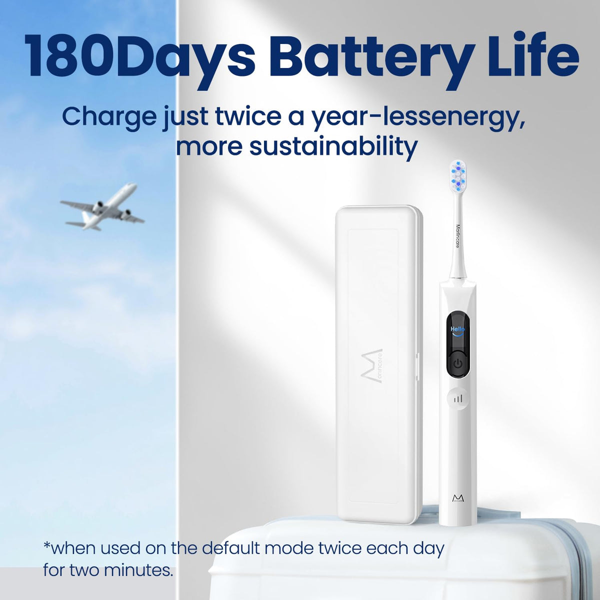Electric Toothbrush with Pressure Sensor White - Marlincare Official Imagery - 8