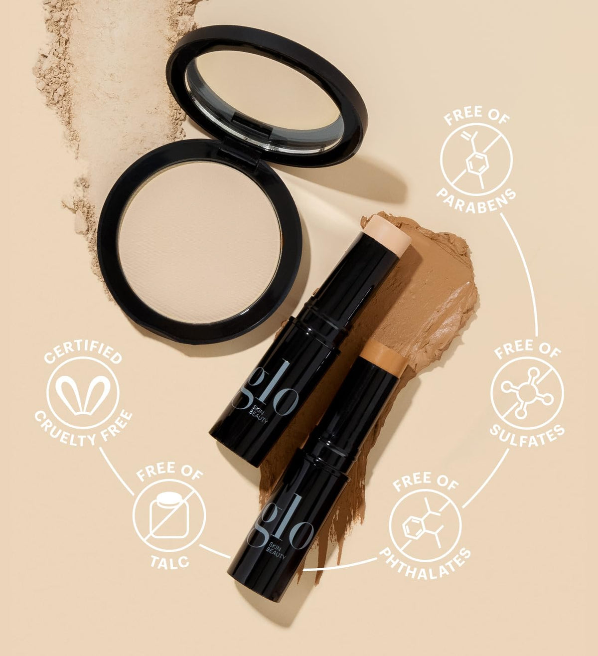 Glo Skin Beauty Cream Blush Stick Desire, 3-in-1 Cheek Lip Lid, 0.21 oz – product photo (Blush)