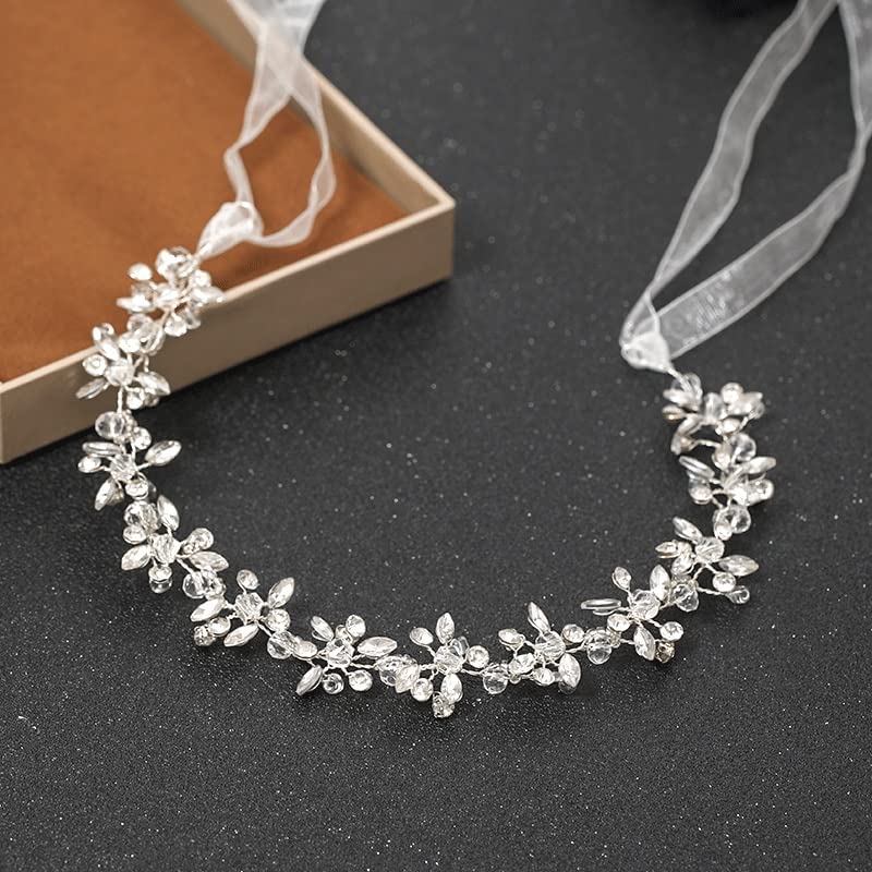 Handmade rhinestone wedding hairband by SIDUFHAOPKLL, elegant queen-style headband for bridal hair accessories.