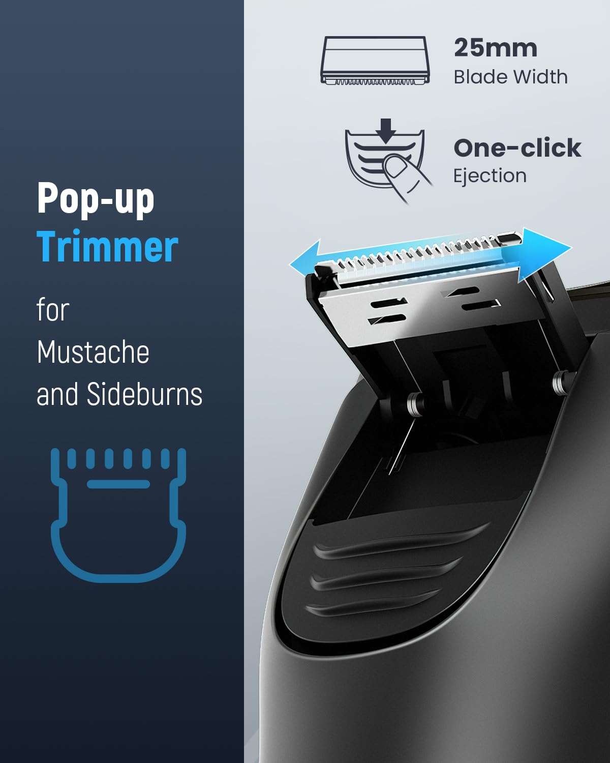 LONKEEN Electric Razor for Men Waterproof: 4D Floating Rotary Shaver Wet or Dry – full view