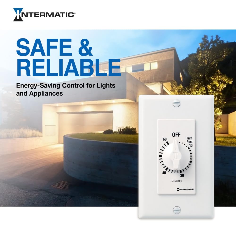 Intermatic SW60MWK 60-Minute Spring-Wound Timer, White – alternate angle
